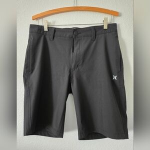 Hurley Men's Black Flat Front Shorts Hybrid